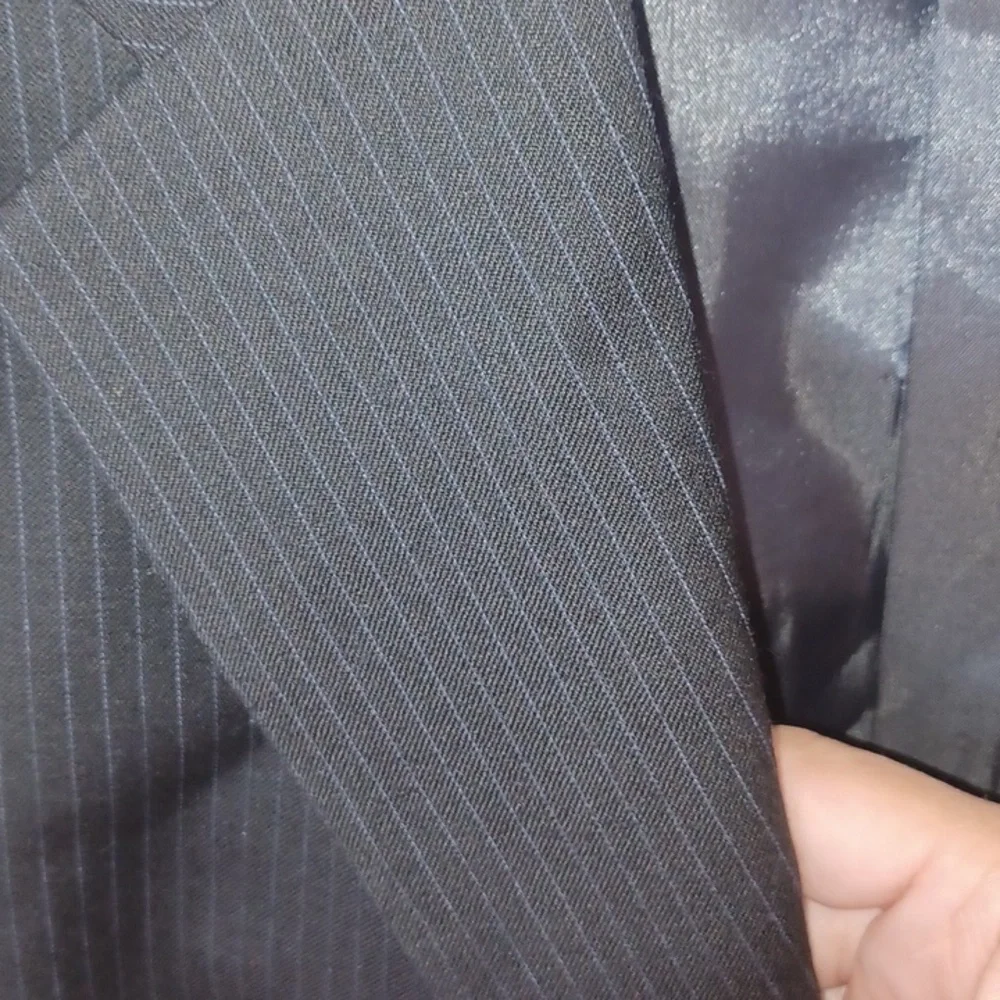 Pierre Cardin Blazer Wool  40L Black with Blue stripe